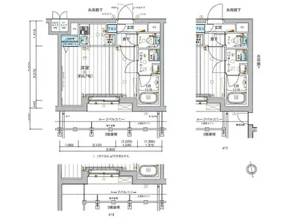メインステージ板橋蓮根II(1K/4階)の間取り写真
