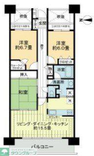 ライオンズマンション大宮高鼻町(3LDK/11階)の間取り写真