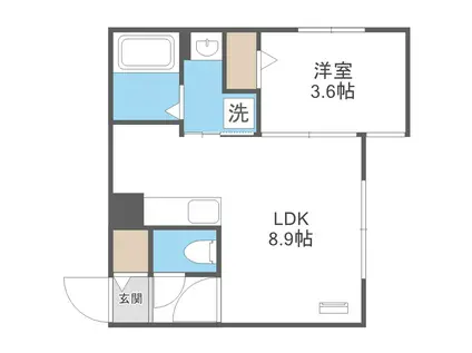 ANDーHONDORI(1LDK/2階)の間取り写真