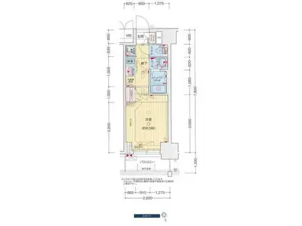 プレサンス広小路通今池(1K/3階)の間取り写真