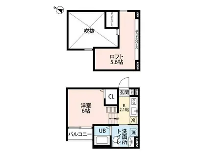 GRAN(ワンルーム/1階)の間取り写真