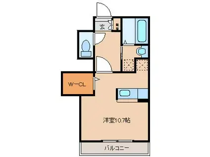 Y.A.K.M.2(ワンルーム/3階)の間取り写真