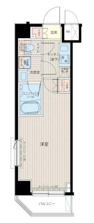 ルーブル中板橋六番館(1K/2階)の間取り写真