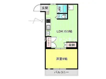 中馬込一丁目ヘーベルハウス(1LDK/3階)の間取り写真