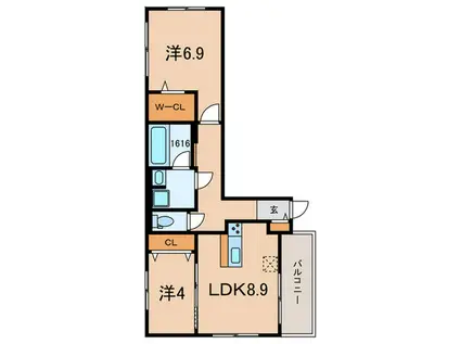 ヤンシフォーグマル(2LDK/1階)の間取り写真