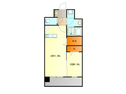 LEGENDTSUTSUI(1LDK/10階)の間取り写真