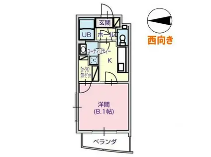 アコール(1K/3階)の間取り写真