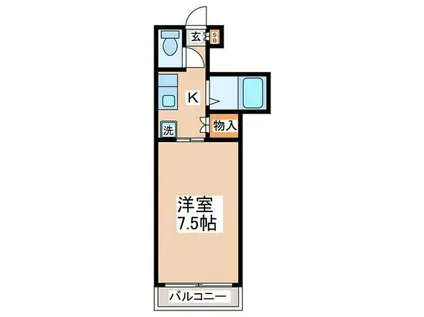 ストーンヒルズ(1K/1階)の間取り写真