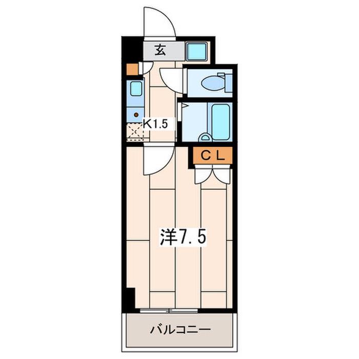 ABITARE海老名(1K/1階)の間取り写真