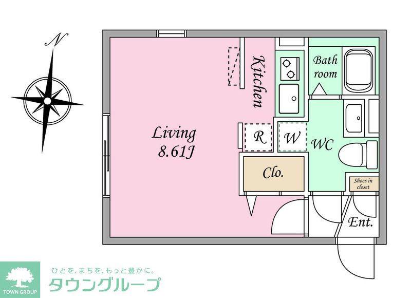 LIVELE AVENIR 鷺沼(ワンルーム/4階)の間取り写真