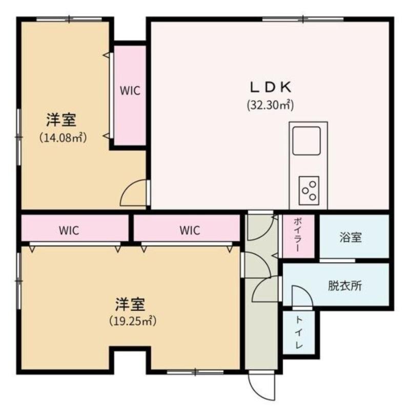 メゾン平岸エトワール(2LDK/3階)の間取り写真