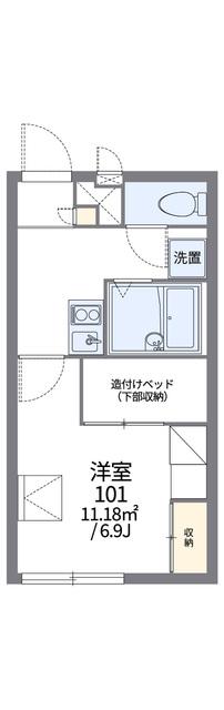 レオパレス氷室(1K/1階)の間取り写真