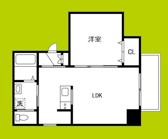 フォーゼ舟橋町(1LDK/10階)の間取り写真