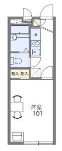 レオパレスあいかわ(1K/2階)の間取り写真