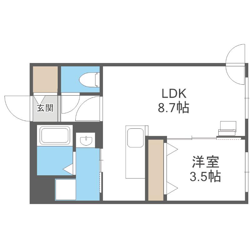 ESTALION SOEN(1LDK/3階)の間取り写真
