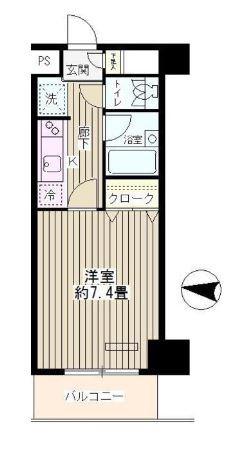 グラン・パアレ1(1K/3階)の間取り写真