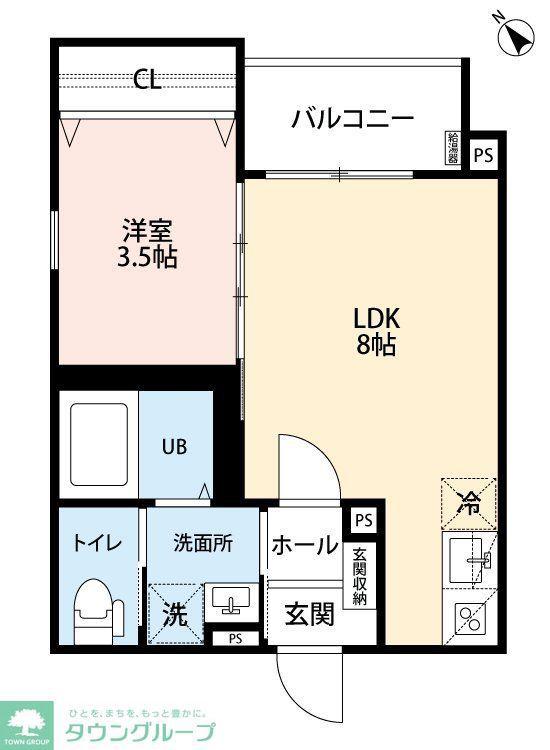 シャルマンシーナ井尻(1LDK/2階)の間取り写真