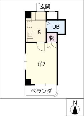 メゾンユリイカ(1K/3階)の間取り写真