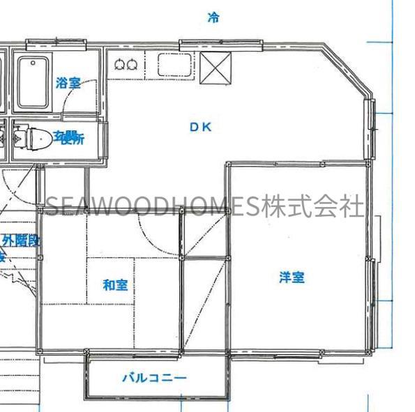 文庫ハイツ(2DK/2階)の間取り写真