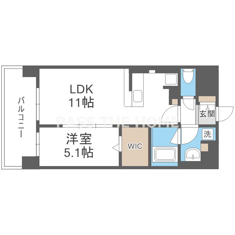 セイワパレス新大阪(1LDK/6階)の間取り写真