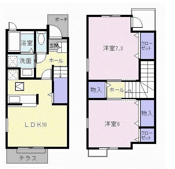 ファブリックYAMA(2LDK/1階)の間取り写真