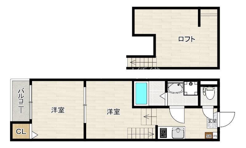 LA MAISON SEREINE(2K/2階)の間取り写真