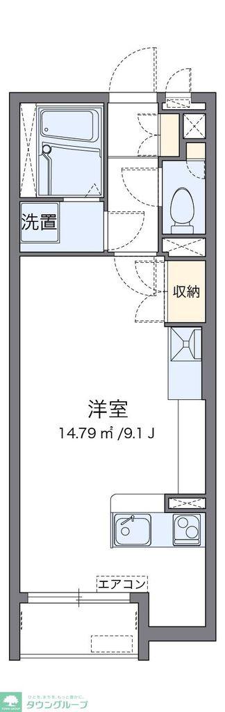 ミランダラウレア湘南(ワンルーム/1階)の間取り写真