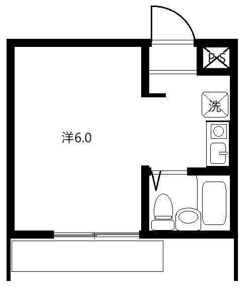 シティーホームズ的場(ワンルーム/1階)の間取り写真