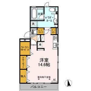 フロイデ(ワンルーム/2階)の間取り写真