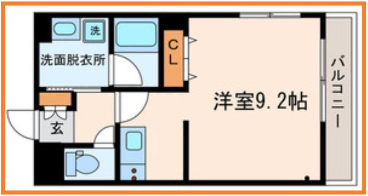 ハイム・フジカワII(ワンルーム/2階)の間取り写真