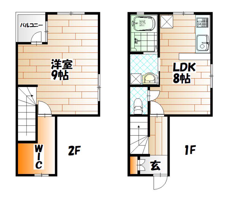 エクラメルベイユ(1LDK/1階)の間取り写真