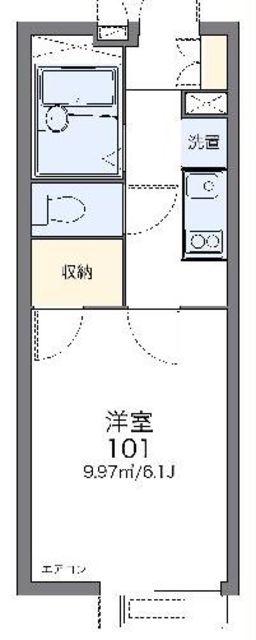 レオパレスKENIII(1K/3階)の間取り写真