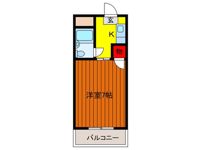 メゾンドール蒲生(1K/5階)の間取り写真
