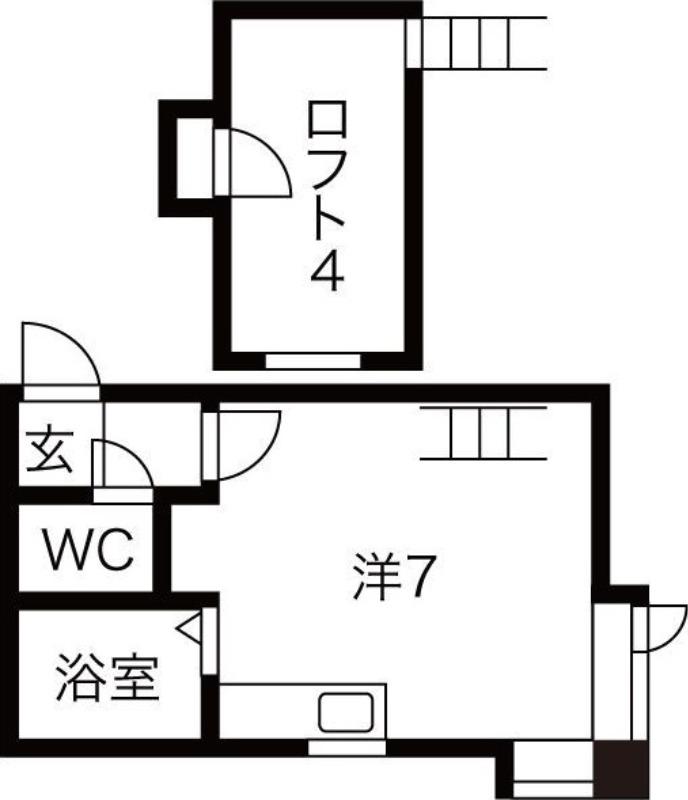 クリエイト北28条 II(1K/2階)の間取り写真