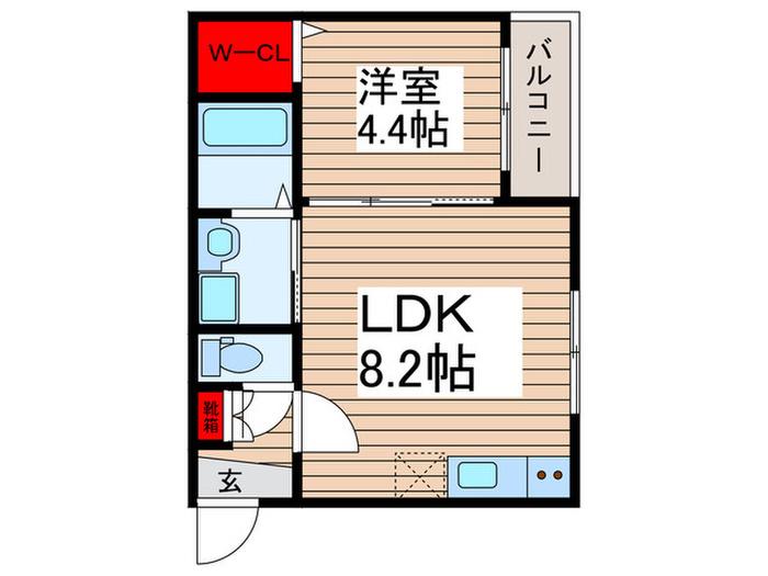 T.T.R南柏(1LDK/1階)の間取り写真
