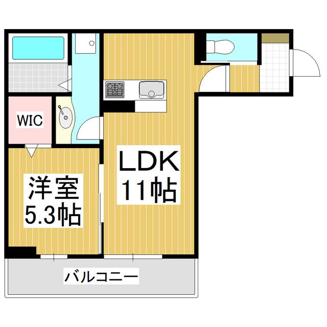 NEXUS D-ROOM笹部II(1LDK/2階)の間取り写真