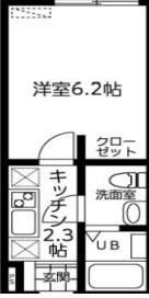プリマヴェーラ春日部(1K/1階)の間取り写真