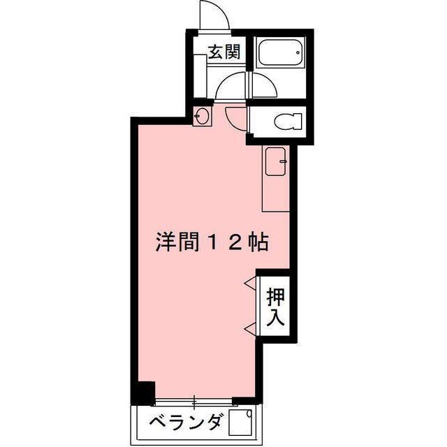 ルミエールオオクワ(ワンルーム/4階)の間取り写真