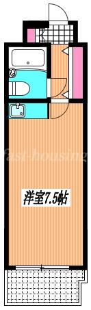 ライオンズプラザ三鷹(ワンルーム/10階)の間取り写真