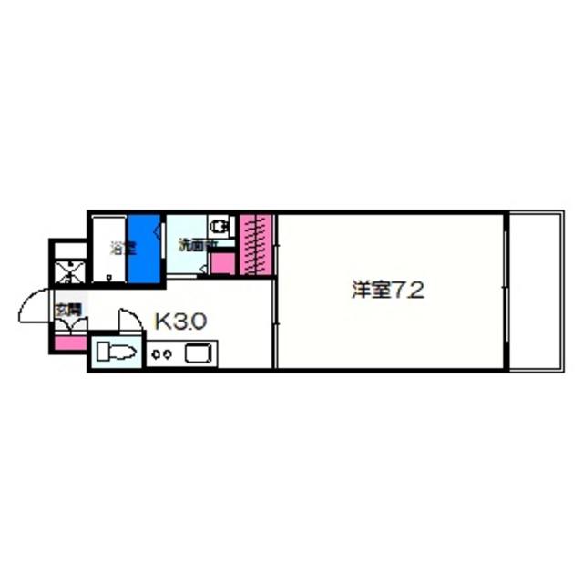 クレド山之内(1K/4階)の間取り写真
