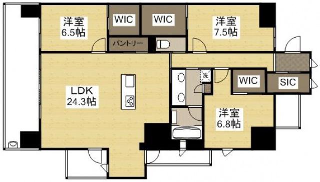 リビンコートプライム津島(3LDK/14階)の間取り写真