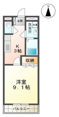 コンフォース吉原(1K/1階)の間取り写真