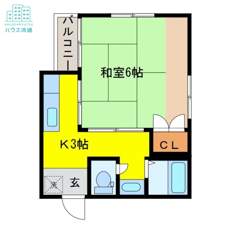 ろうふぁん寿(1K/2階)の間取り写真