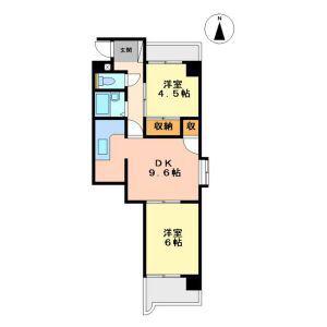 シティアーク熱田(2LDK/5階)の間取り写真