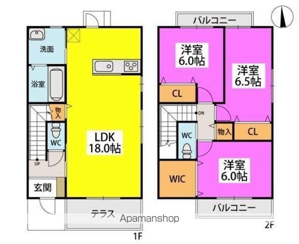 ラパンノワール(3LDK/2階)の間取り写真