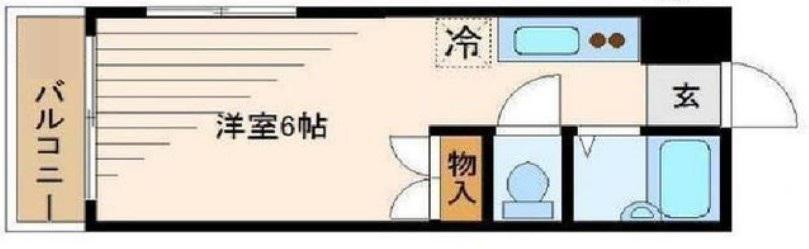 パークサイド神崎(1K/3階)の間取り写真