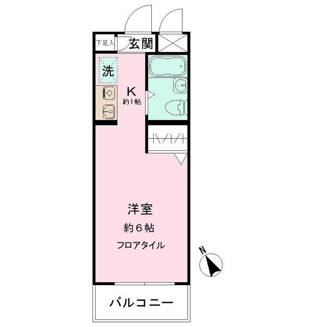 ソアール豊島園(1K/2階)の間取り写真