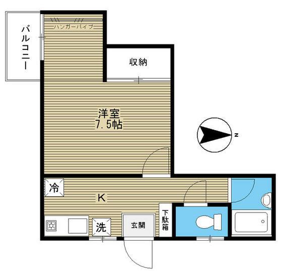 MI目白II(1K/2階)の間取り写真