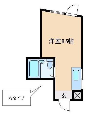ベルビー豊田(ワンルーム/2階)の間取り写真