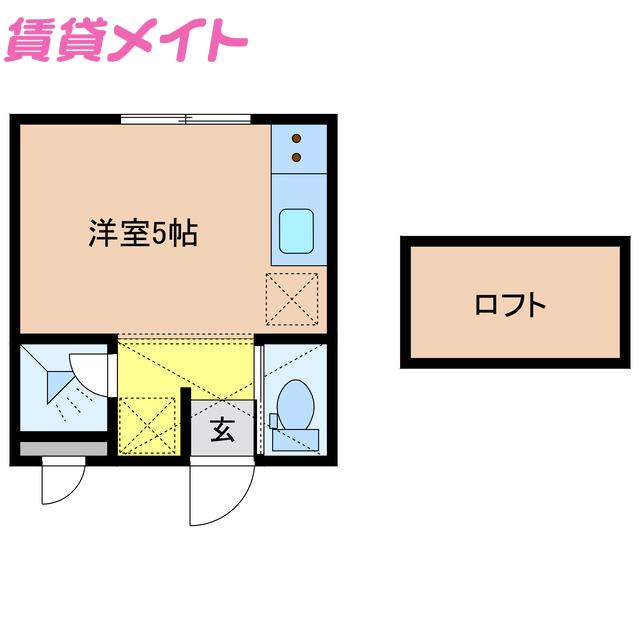 VIVANT(ワンルーム/2階)の間取り写真
